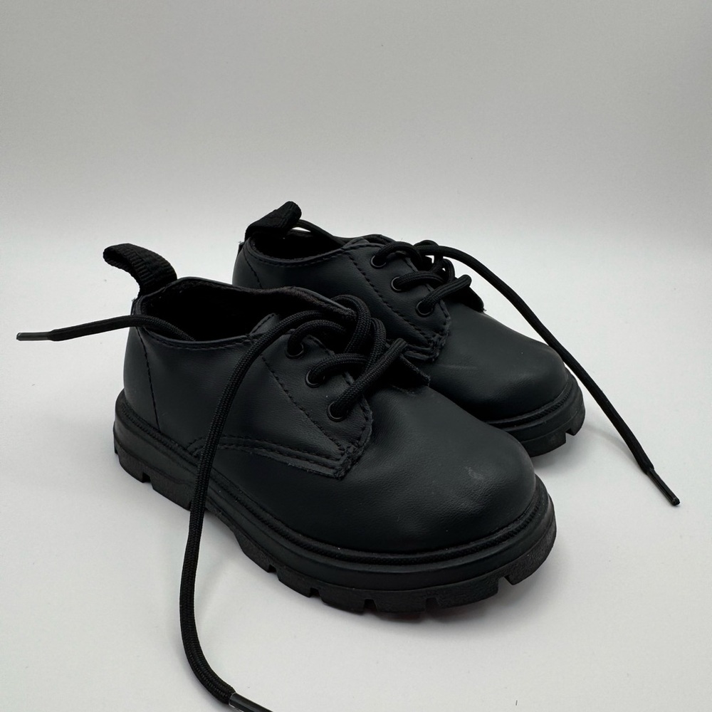 Zara Kids Black Lace-Up Shoes